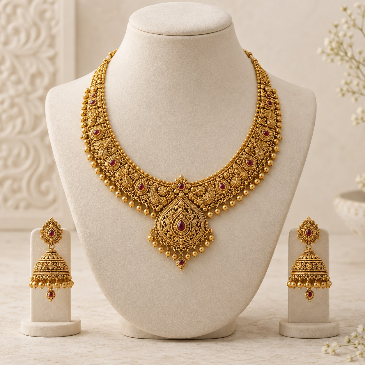 Illustrative traditional gold necklace